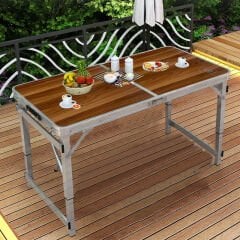 Taşınabilir Kalınlaştırılmış Alüminyum Alaşımlı Katlanır Kamp Masası - Kamp ve Outdoor İçin Hafif ve Dayanıklı