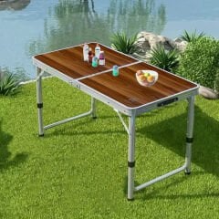 Taşınabilir Kalınlaştırılmış Alüminyum Alaşımlı Katlanır Kamp Masası - Kamp ve Outdoor İçin Hafif ve Dayanıklı