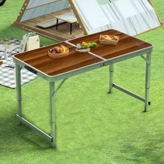 Taşınabilir Kalınlaştırılmış Alüminyum Alaşımlı Katlanır Kamp Masası - Kamp ve Outdoor İçin Hafif ve Dayanıklı