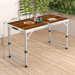 Taşınabilir Kalınlaştırılmış Alüminyum Alaşımlı Katlanır Kamp Masası - Kamp ve Outdoor İçin Hafif ve Dayanıklı