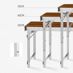 Taşınabilir Kalınlaştırılmış Alüminyum Alaşımlı Katlanır Kamp Masası - Kamp ve Outdoor İçin Hafif ve Dayanıklı